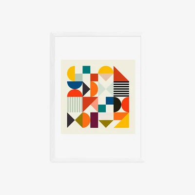 Olivia's Bauhaus Square by Ana Rut Bre - A3 White Framed Art Print