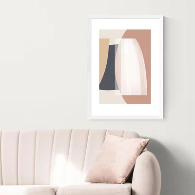 Olivia's Abstract VI by Anna Mainz - A2 White Framed Art Print