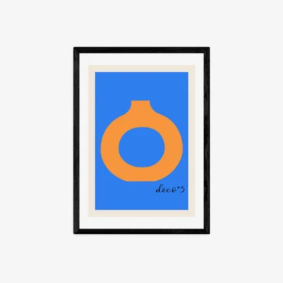 Olivia's Modern Vase Deco III by Inoui - A3 Black Framed Art Print