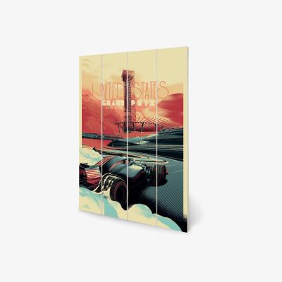 Olivia's The Art Group Zoom F1 (Circuit Of The Americas 2018) Wood Print- 40x59cm