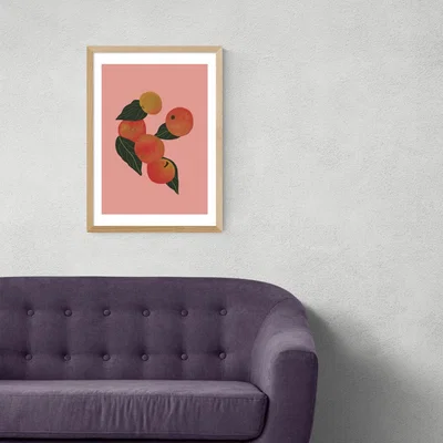 Olivia's Apples by Sifa Mustafa - A3 Oak Framed Art Print