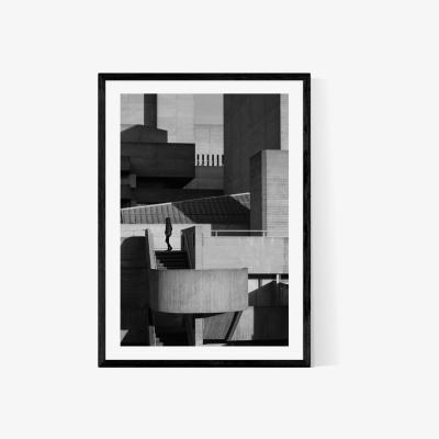 Olivia's Silhouette by Anon - A1 Black Framed Art Print