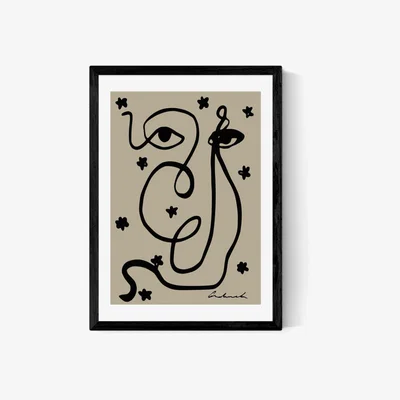 Olivia's Abstract by Hali Igwelaezoh by Hali Igwelaezoh - A2 Black Framed Art Print