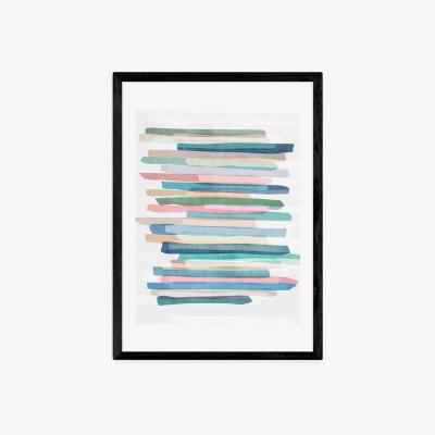 Olivia's Pastel Stripes by Mareike Boehmer - A3 Black Framed Art Print