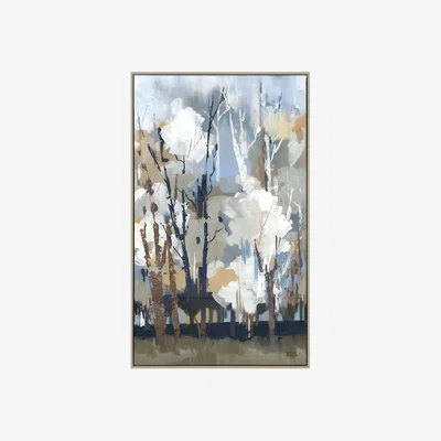 Olivia's Gallery Interiors 'Silversong Birch' Framed Wall Art - 67 x 40cm