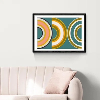 Olivia's Mid-Century Arch by Ana Rut Bre - A2 Black Framed Art Print