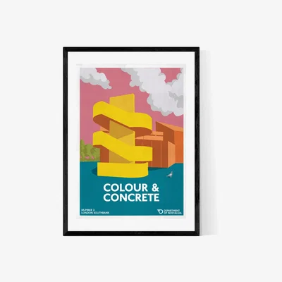 Olivia's Colour and Concrete by Anthony Peters - A1 Black Framed Art Print