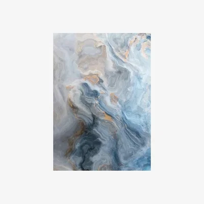 Olivia's Libra Marble Effect Glass Wall Art Blue And Gold