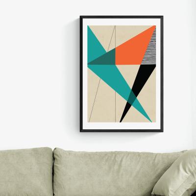 Olivia's Diagonal Unity by Rocket 68 - A1 Black Framed Art Print