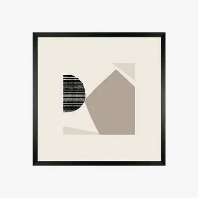 Olivia's Olivia's 'Fragmented Shapes III' - Framed & Glazed Print - 42x42cm