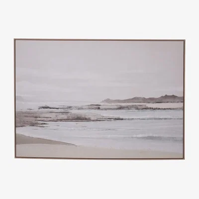 Olivia's Libra Interiors Blurred Seascape Framed Canvas