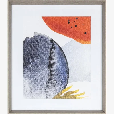 Olivia's Gallery Interiors Overlapping Ink Abstract Framed Wall Art