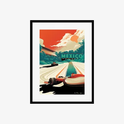Olivia's The Art Group Zoom F1 (Mexico) Pre Framed- 60x80cm