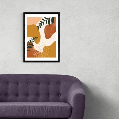Olivia's Abstract Leaves by Sundry Society - A3 Black Framed Art Print