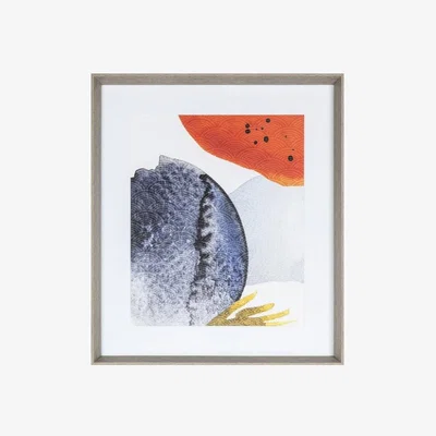 Olivia's Gallery Direct Overlapping Ink Abstract Framed Wall Art