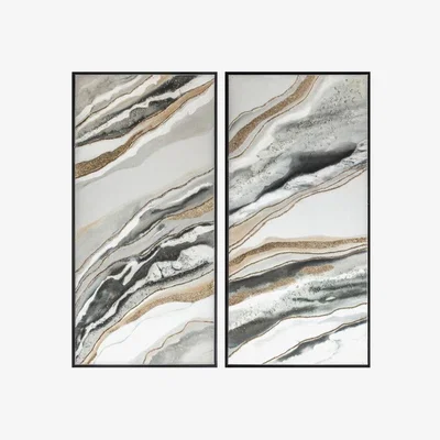 Olivia's Gallery Direct Mineral Abstract Framed Canvas Wall Art