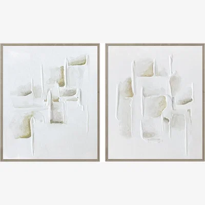 Olivia's Quintessa Art Set of 2 Tonka Hand Painting / 104 x 84cm