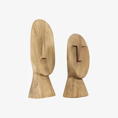 Olivia's Must Living Set Of 2 Nosy Statue in Natural