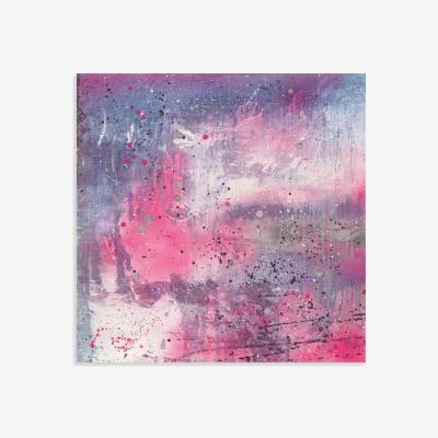 Olivia's The Art Group Soozy Barker Neon Pink Canvas / 60x60cm