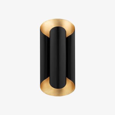 Olivia's Hudson Valley Lighting Banks Wall Sconce Gold Leaf And Black