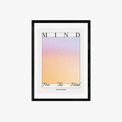 Olivia's Free The Mind by Tiger Spirit Prints - A3 Black Framed Art Print