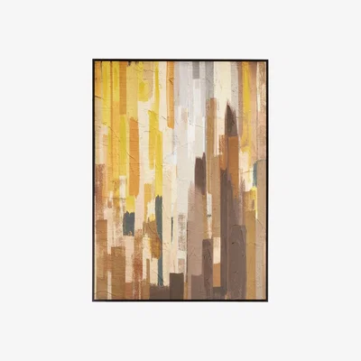 Olivia's Olivia's Soft Industrial Collection - Astral Ochre Canvas Wall Art