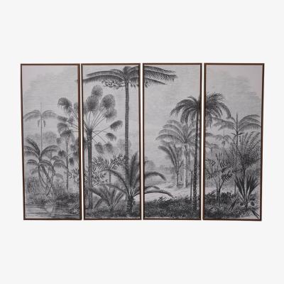 Olivia's Libra Interiors Palm Tree Set of 4 Framed Canvas
