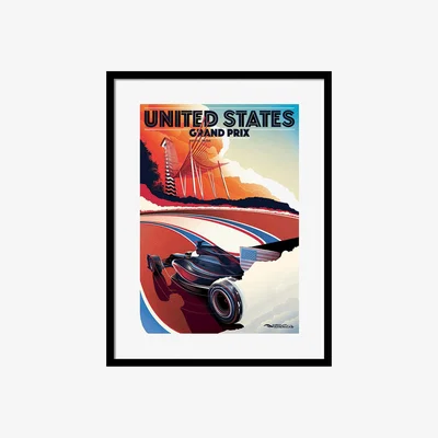 Olivia's The Art Group Zoom F1 (Circuit Of The Americas 2016) Pre Framed- 60x80cm