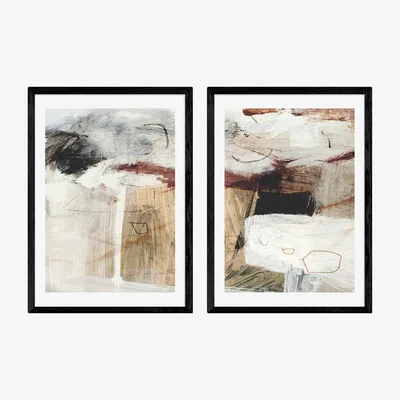 Olivia's Go Twin Set by Dan Hobday - A3 Black Framed Art Print