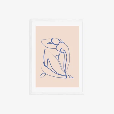 Olivia's Lady Knelt by Flower Love Child - A3 White Framed Art Print