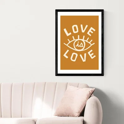 Olivia's Love is Love by Tree x Three - A2 Black Framed Art Print