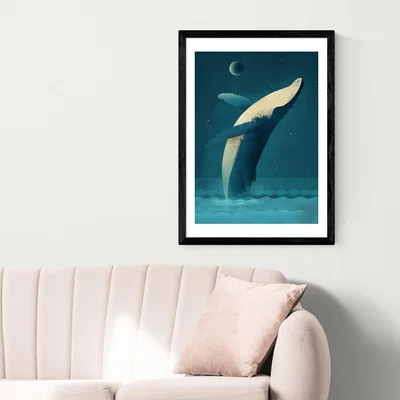Olivia's Humpback Whale by Dieter Braun - A2 Black Framed Art Print