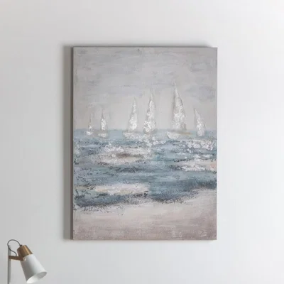 Olivia's Gallery Direct Sea Waves Textured Canvas