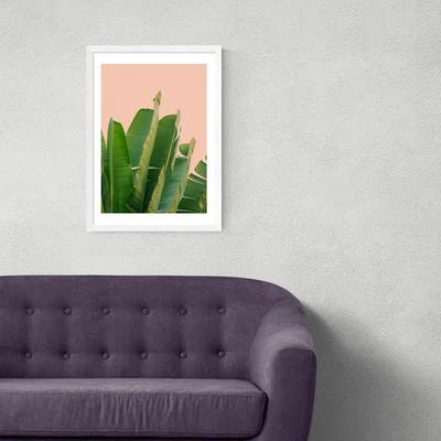 Olivia's Banana Leaves by Rafael Farias - A3 White Framed Art Print