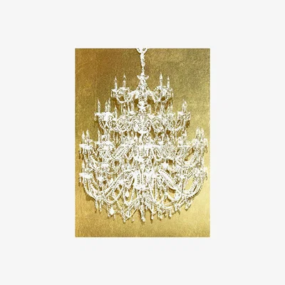 Olivia's Libra Luxurious Glamour Collection - Chandelier Gold Foiled Canvas 140x100cm|Outlet
