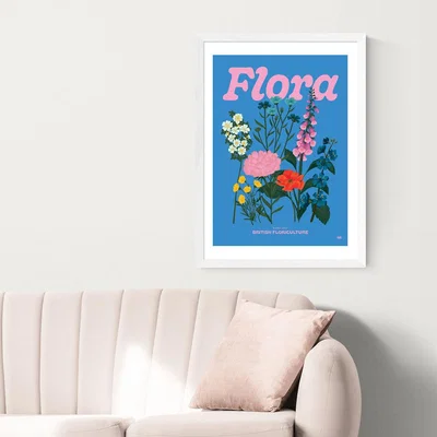 Olivia's Flora by Limbo and Ginger - A2 White Framed Art Print