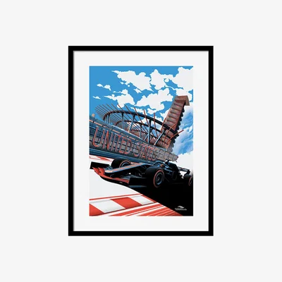 Olivia's The Art Group Zoom F1 (Us Grand Prix 2019 Pre Framed - 60x80cm