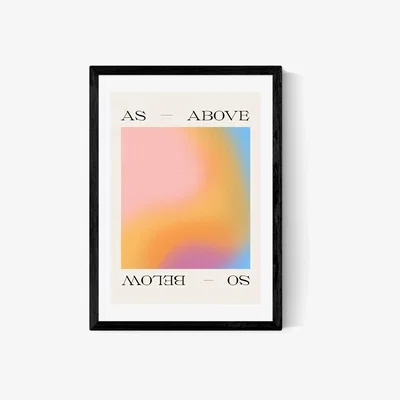 Olivia's As Above So Below by Tiger Spirit Prints by Tiger Spirit Prints - A2 Black Framed Art Print