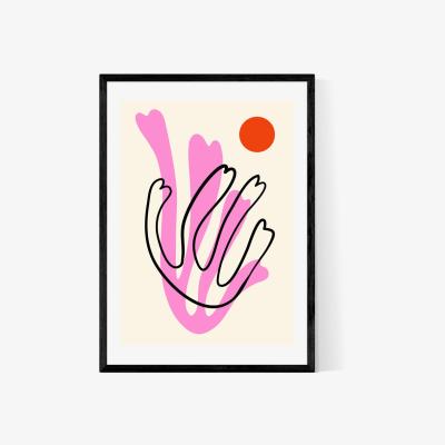 Olivia's Abstract Flowers III by Inoui - A1 Black Framed Art Print