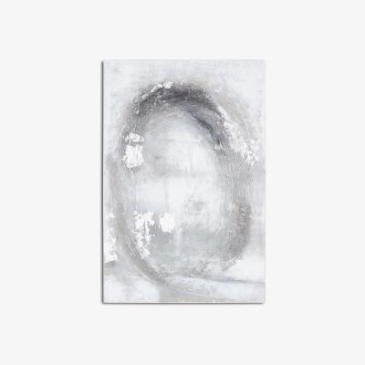 Olivia's Hill Interiors Cortina Hand Painted Canvas in Silver & Grey