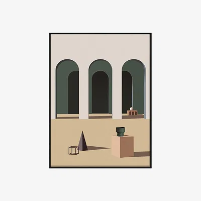 Olivia's Liang & Eimil Arcade I Wall Art Black