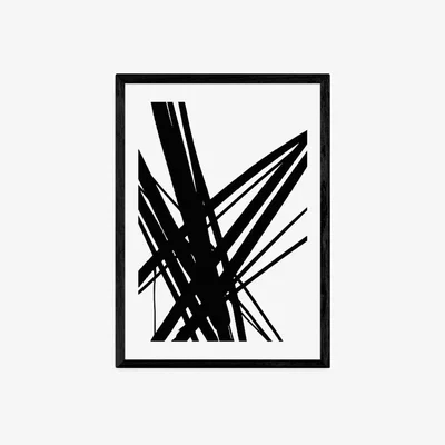 Olivia's Abstract Lines VI by Dan Hobday - A3 Black Framed Art Print