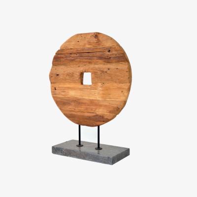Out & Out Original Round Wooden Sculpture