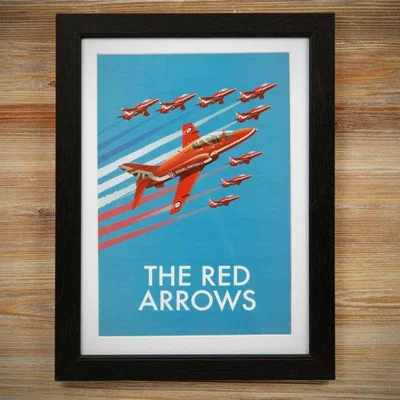 Downtown Military Heritage Frame Print - The Red Arrows