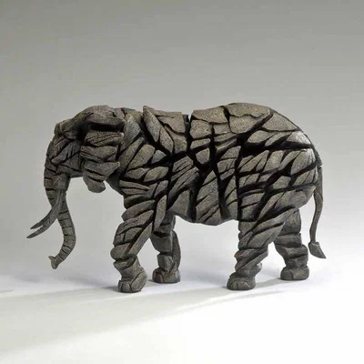 Downtown Edge Mocha Elephant Sculpture