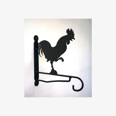 Downtown Poppy Forge Cockerel Feature Bracket In Black