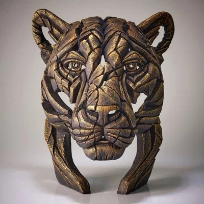 Downtown Edge Panther Bust Temple Gold