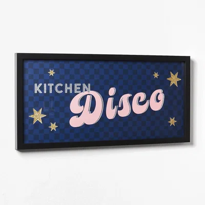 Oliver Bonas Kitchen Disco Framed Wall Art