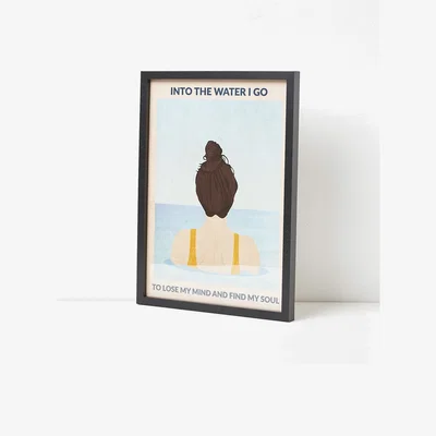 Oliver Bonas Into the Water I Go Framed Wall Art