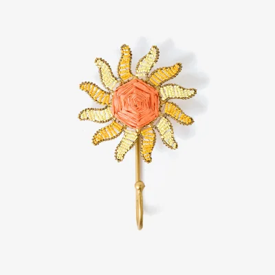 Oliver Bonas Orange Sun Beaded Storage Hook